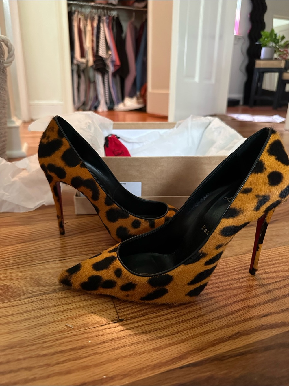 Christian Louboutin Leopard Print Kate Ponyhair Pumps